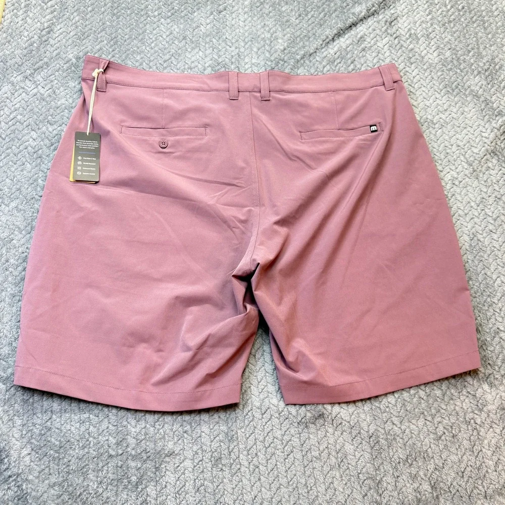 NEW Travis Mathew Mens Golf Shorts‎ 42 Pink Eco Collection Lifestyle Performance